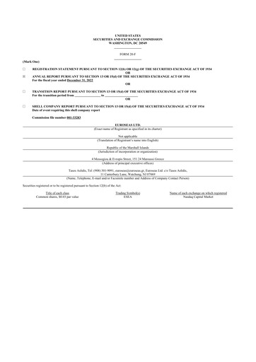 Thumbnail Euroseas 20-F Annual Report 2022