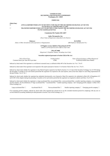 Thumbnail Anika Therapeutics 10-K Annual Report 2023