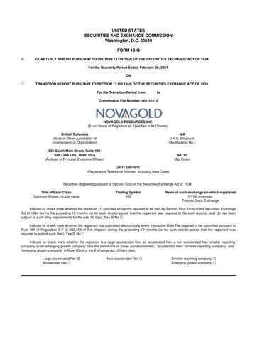 Thumbnail NovaGold Resources
 10-Q Quarterly Report FY2024 