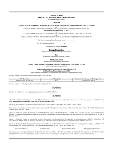 Vorschaubild Portage Biotech 20-F Jahresbericht 2023