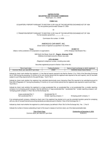 Thumbnail America's Car-Mart 10-Q Quarterly Report FY2025 