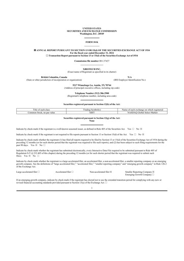 Thumbnail XBiotech 10-K Annual Report 2024