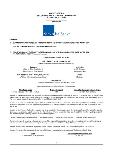 Thumbnail ServisFirst Bancshares 10-Q Quarterly Report FY2025 