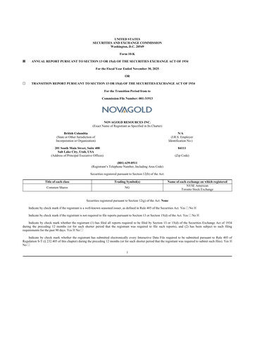 Thumbnail NovaGold Resources
 10-K Annual Report 2025