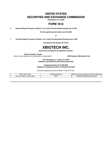 Thumbnail XBiotech 10-Q Quarterly Report FY2026 