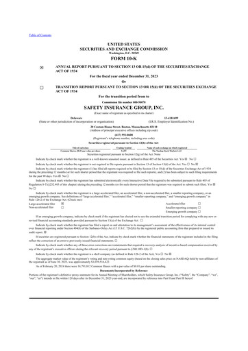 Thumbnail Safety Insurance
 10-K Annual Report 2023