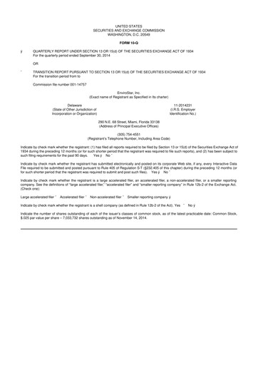 Thumbnail EVI Industries 10-Q Quarterly Report FY2015 