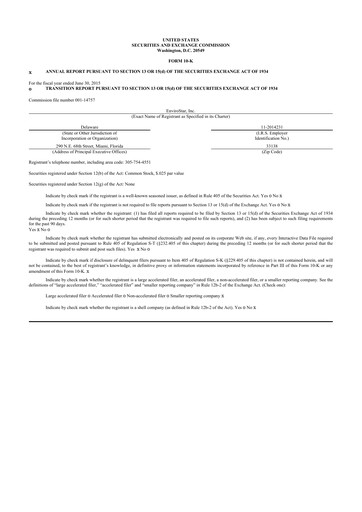 Thumbnail EVI Industries 10-K Annual Report 2015