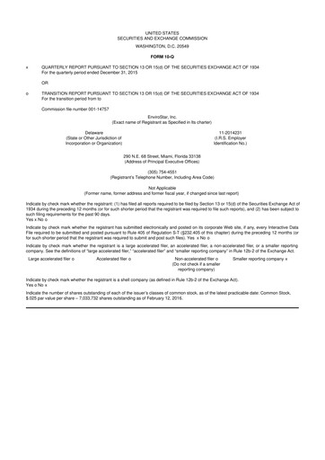 Thumbnail EVI Industries 10-Q Quarterly Report FY2016 