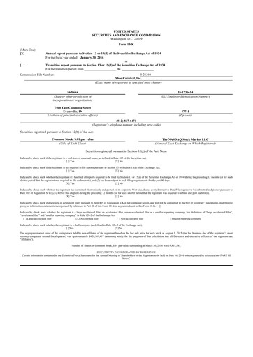 Thumbnail Shoe Carnival
 10-K Annual Report 2015