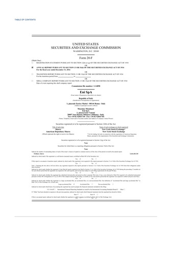 Thumbnail ENI 20-F Annual Report 