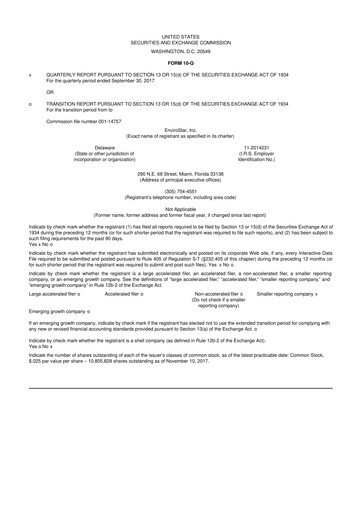 Thumbnail EVI Industries 10-Q Quarterly Report FY2017 