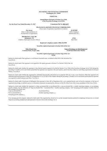 Thumbnail Peapack-Gladstone Financial 10-K Annual Report 2017