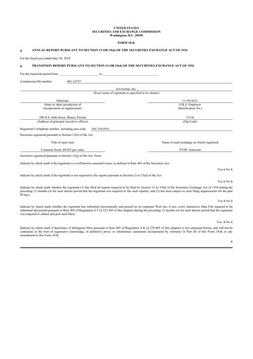 Thumbnail EVI Industries 10-K Annual Report 2018