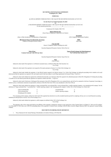 Miniature Magyar Bancorp 10-K Rapport annuel 2018