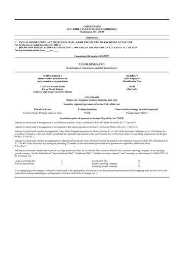 Vorschaubild NI Holdings
 10-K Jahresbericht 2021