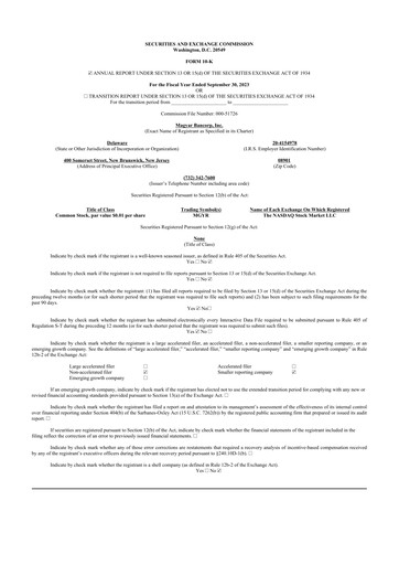 Miniature Magyar Bancorp 10-K Rapport annuel 2023