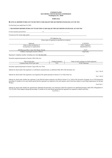 Thumbnail EVI Industries 10-K Annual Report 2024