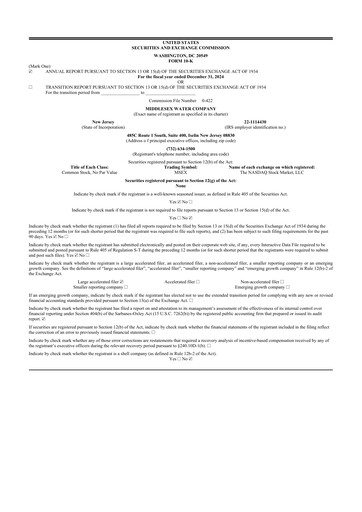 Thumbnail Middlesex Water Company
 10-K Annual Report 2024