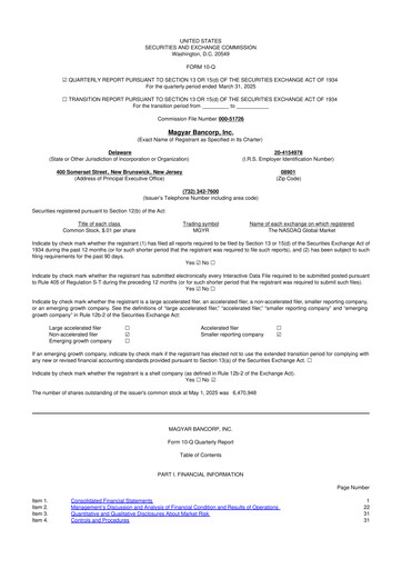 Thumbnail Magyar Bancorp 10-Q Quarterly Report FY2025 