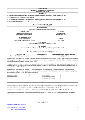 Thumbnail NI Holdings
 10-Q Quarterly Report FY2025 