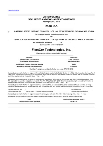 Thumbnail Corpay 10-Q Quarterly Report FY2016 