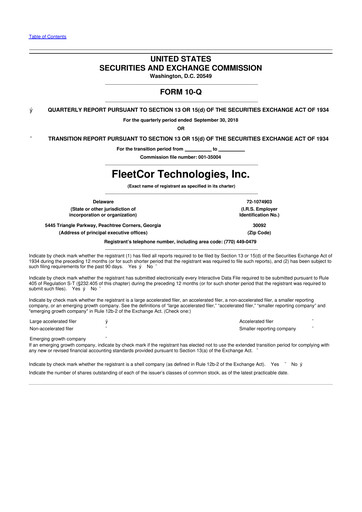 Thumbnail Corpay 10-Q Quarterly Report FY2018 