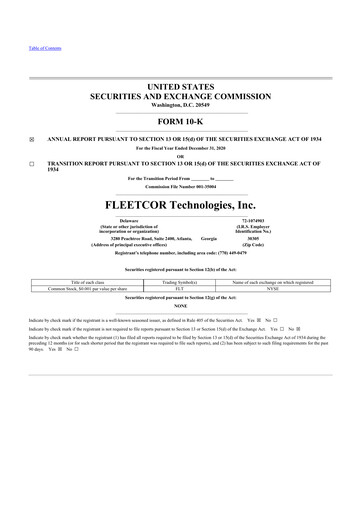 Miniature Corpay 10-K Rapport annuel 2020