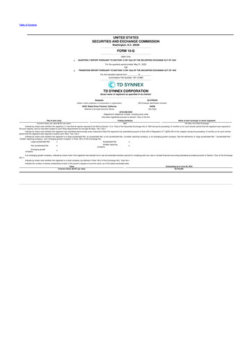 Thumbnail TD Synnex 10-Q Quarterly Report FY2023 