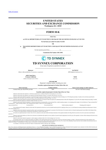 Thumbnail TD Synnex 10-K Annual Report 2024