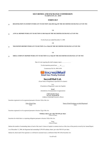 Thumbnail Perion Network 20-F Annual Report 