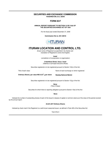 Thumbnail Ituran 20-F Annual Report 