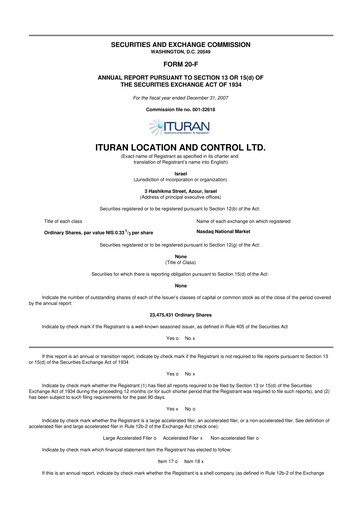 Thumbnail Ituran 20-F Annual Report 