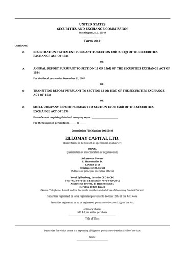 Miniature Ellomay Capital
 20-F Rapport annuel 