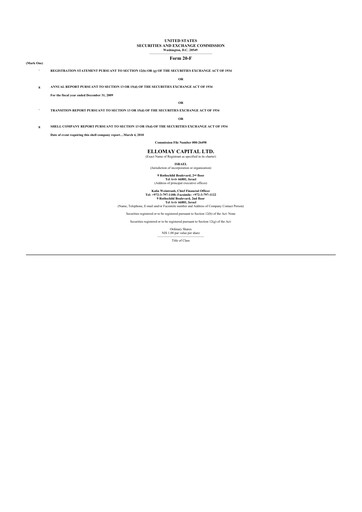 Miniature Ellomay Capital
 20-F Rapport annuel 