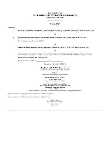 Miniature Ellomay Capital
 20-F Rapport annuel 