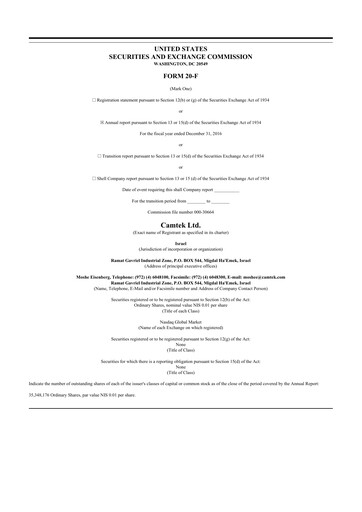 Thumbnail Camtek 20-F Annual Report 2016