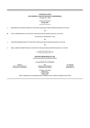 Thumbnail Kenon Holdings 20-F Annual Report 