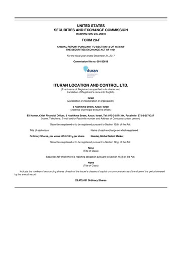 Thumbnail Ituran 20-F Annual Report 2017