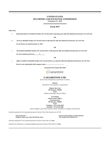 Thumbnail Caesarstone
 20-F Annual Report 2018