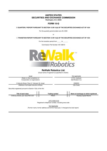 Miniature Lifeward 10-Q Rapport trimestriel 2020 