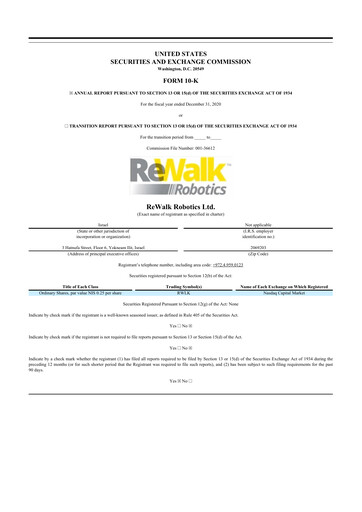 Thumbnail Lifeward 10-K Annual Report 2020