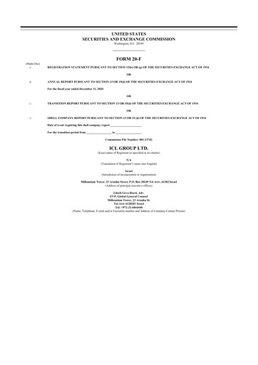 Thumbnail ICL Group 20-F Annual Report 2020