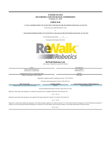 Thumbnail Lifeward 10-K Annual Report 2021