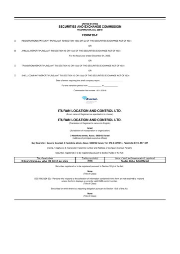 Thumbnail Ituran 20-F Annual Report 2022