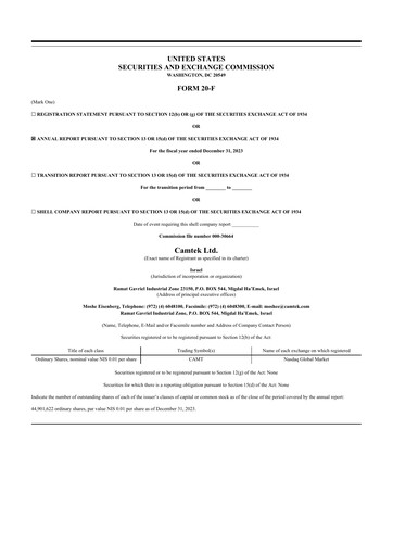 Thumbnail Camtek 20-F Annual Report 2023