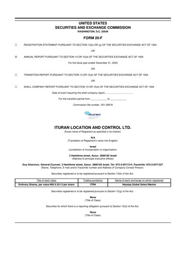 Thumbnail Ituran 20-F Annual Report 2023