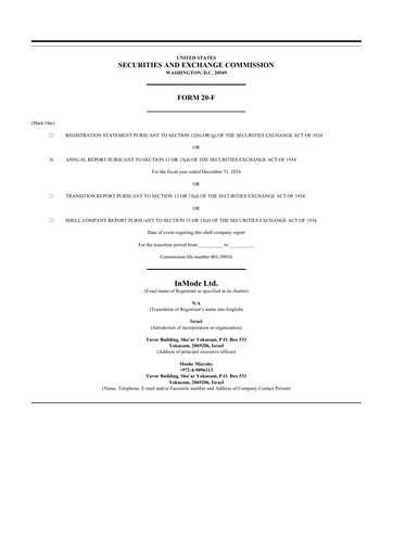 Thumbnail InMode 20-F Annual Report 2024