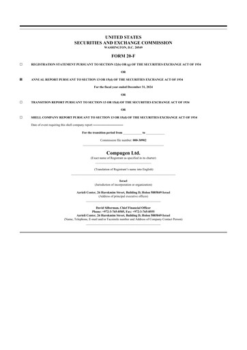 Thumbnail Compugen 20-F Annual Report 2024