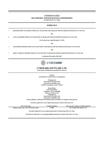 Thumbnail CyberArk Software 20-F Annual Report 2024